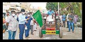 ఇంటింటికీ సరుకుల పంపిణీ ప్రారంభం