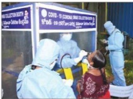 వీఎంసీ ప్రధాన కార్యాలయంలో కోవిడ్-19 పరీక్షలు
