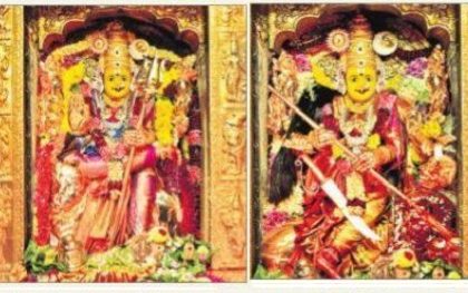 నేటి అలంకారం - శ్రీ దుర్గాదేవి, శ్రీ మహిషాసురమర్దిని దేవి
