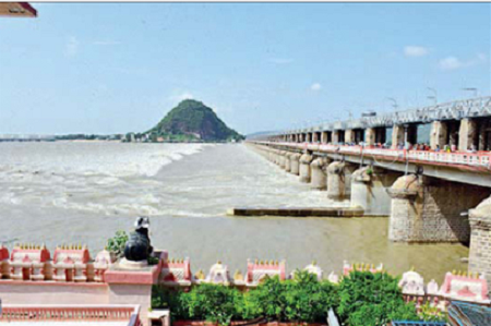 బ్యారేజీకి తగ్గిన వరద