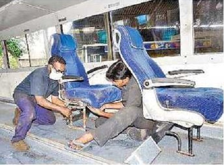 సిటీ బస్సుల్లో  వరుసకు ఇద్దరే