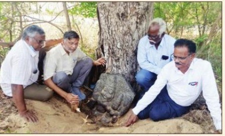 మోటుపల్లిలో బయల్పడిన 16వ శతాబ్దినాటి లక్ష్మీనరసింహస్వామి విగ్రహం