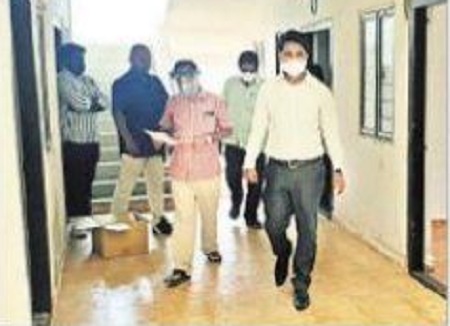 వీఎంసీ ఆధ్వర్యంలో క్వారంటైన్ సెంటర్