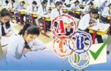 అన్ని సబ్జెక్టుల మార్కుల ఆధారంగా గ్రేడ్లు