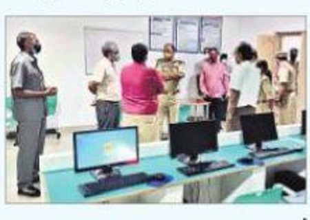 పరీక్ష ఏర్పాట్లు పరిశీలన