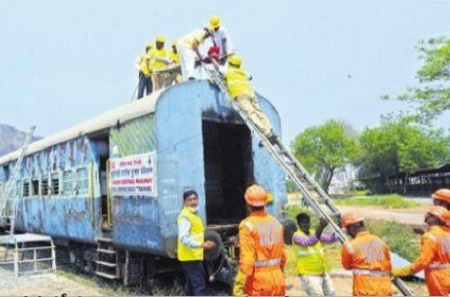 విజయవాడ వ్యాగన్ డిపోలో మాక్ డ్రిల్