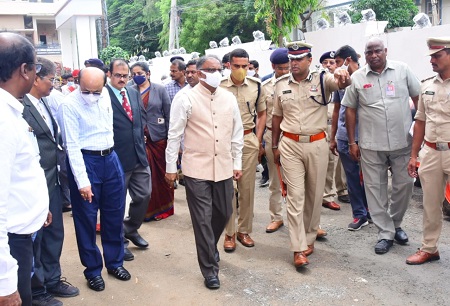 న్యాయస్థాన భవన సముదాయ ప్రారంభోత్సవం సందర్భంగా భద్రతా ఏర్పాట్ల పర్యవేక్షణ.