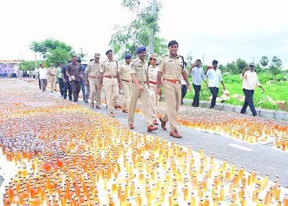 రూ.5.50 కోట్ల విలువైన మద్యం ధ్వంసం
