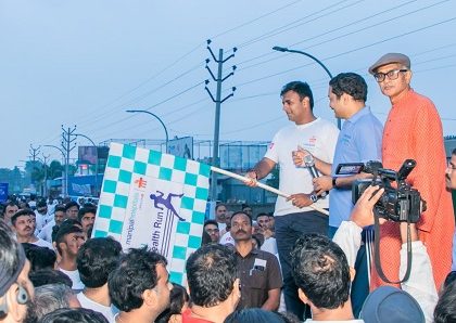 10 & 5 కె పరుగు ప్రారంభ కార్యక్రమంలో పాల్గొన్న నగర పోలీస్ కమీషనర్ శ్రీ కాంతి రాణా టాటా ఐపిఎస్ గారు