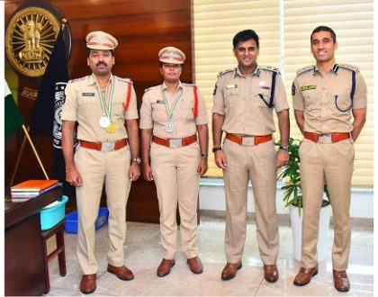 పోలీస్ డ్యూటీ మీట్ లో పతకాలు సాధించిన పోలీస్ అధికారులను అభినందించిన పోలీస్ కమీషనర్ శ్రీ కాంతి రాణా టాటా ఐపీఎస్ గారు