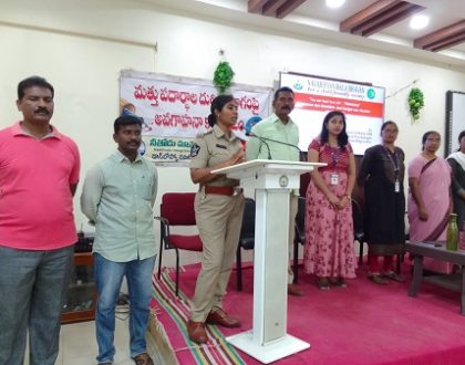 సోషల్ మీడియా, సైబర్ క్రైమ్ నేరాలపై, మాదక ద్రవ్యాల నష్టాలపై విద్యార్థులకు అవగాహన మరియు చేరువ వాహనం ద్వారా ప్రజలకు అవగాహన