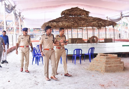 మహా యజ్ఞం భద్రతా ఏర్పాట్లను పరిశీలించిన పోలీస్ కమీషనర్ శ్రీ కాంతి రాణా టాటా ఐపీఎస్ గారు