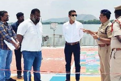 రివర్ ఫుడ్ ఫెస్టివల్ కార్యక్రమ భద్రతా ఏర్పాట్లను పరిశీలించిన డీసీపీ శ్రీ విశాల్ గున్ని ఐపీఎస్ గారు