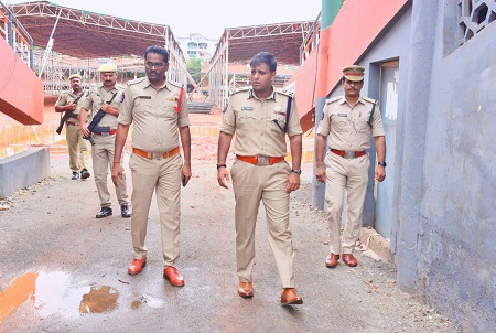 మహా యజ్ఞం భద్రతా ఏర్పాట్లను పరిశీలించిన పోలీస్ కమీషనర్ శ్రీ కాంతి రాణా టాటా ఐపీఎస్ గారు