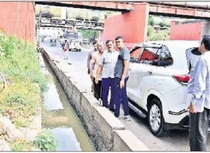 రైల్వే బ్రిడ్జి వద్ద సుందరీకరణకు చర్యలు
