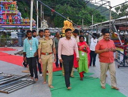 దసరా శరన్నవరాత్రి మహోత్సవాల ఏర్పాట్ల పరిశీలన