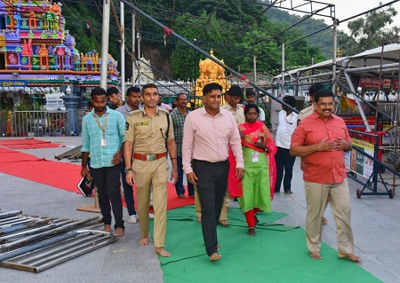 దసరా శరన్నవరాత్రి మహోత్సవాల ఏర్పాట్ల పరిశీలన