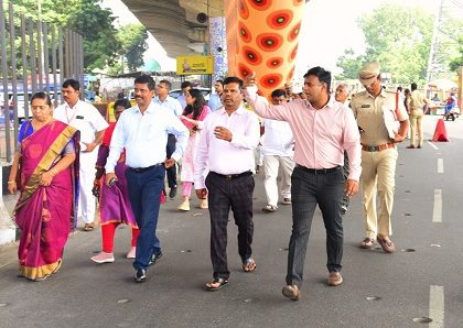 దసరా భద్రతా ఏర్పాట్లను పరిశీలించిన పోలీస్ కమీషనర్ శ్రీ కాంతి రాణా టాటా ఐపిఎస్ గారు