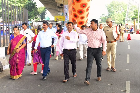 దసరా భద్రతా ఏర్పాట్లను పరిశీలించిన పోలీస్ కమీషనర్ శ్రీ కాంతి రాణా టాటా ఐపిఎస్ గారు