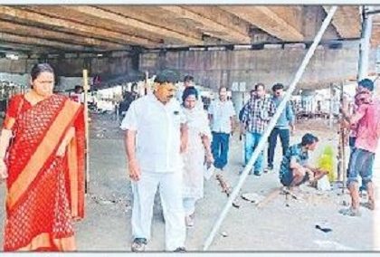 దసరా ఉత్సవ ఏర్పాట్ల పరిశీలన