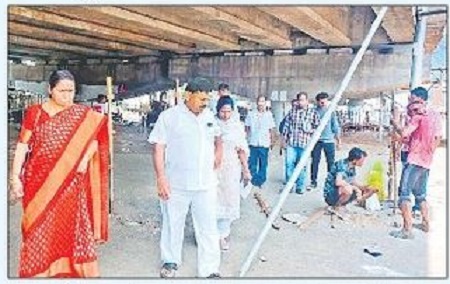 దసరా ఉత్సవ ఏర్పాట్ల పరిశీలన
