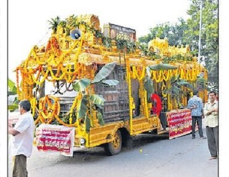 ఐదు జిల్లాల్లో దుర్గమ్మ ప్రచార రథయాత్ర