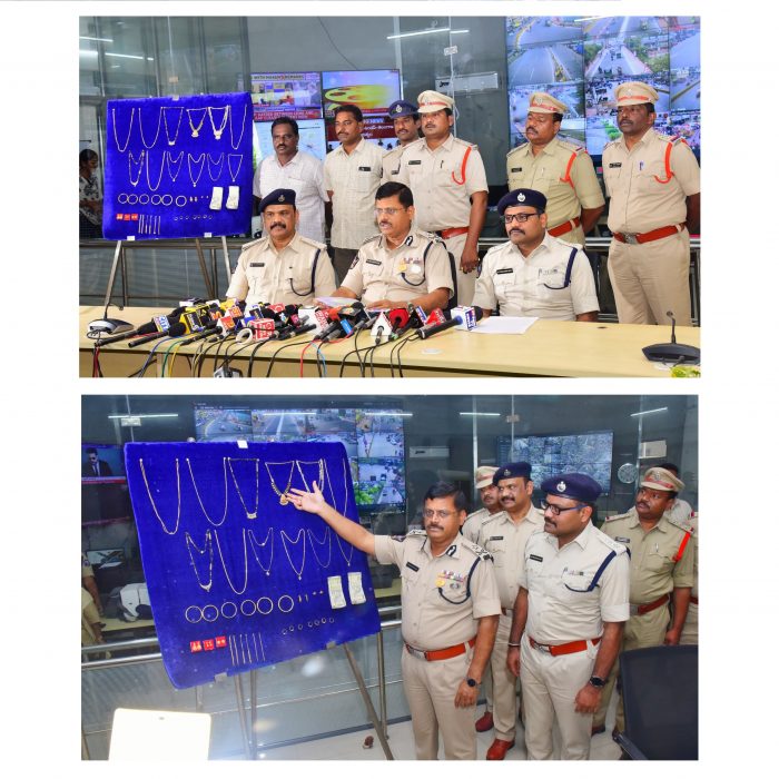 దొంగతనం కేసుల్లో అంతర్ జిల్లా పాత నేరస్థుడు అరెస్ట్, నిందితుడు వద్ద నుండి Rs.26 లక్షల రూపాయలు విలువైన బంగారు ఆభరణాలు (349 గ్రాముల) నగదు  Rs.1 లక్ష రూపాయలు స్వాధీనం - ది. 26.12.2024