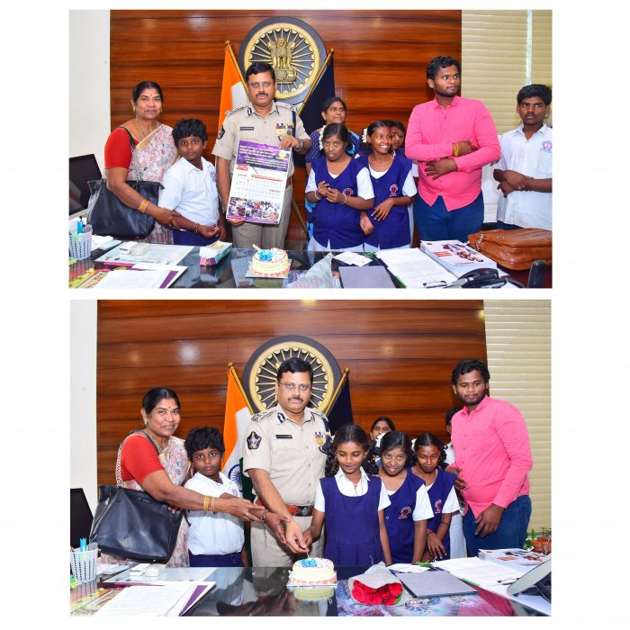 డెఫ్ అండ్ డెంబ్ పిల్లలతో న్యూ ఇయర్ వేడుకలు జరుపుకున్న నగర పోలీస్ కమీషనర్ శ్రీ రాజ శేఖర బాబు ఐ.పి.ఎస్. గారు - ది. 02.01.2025