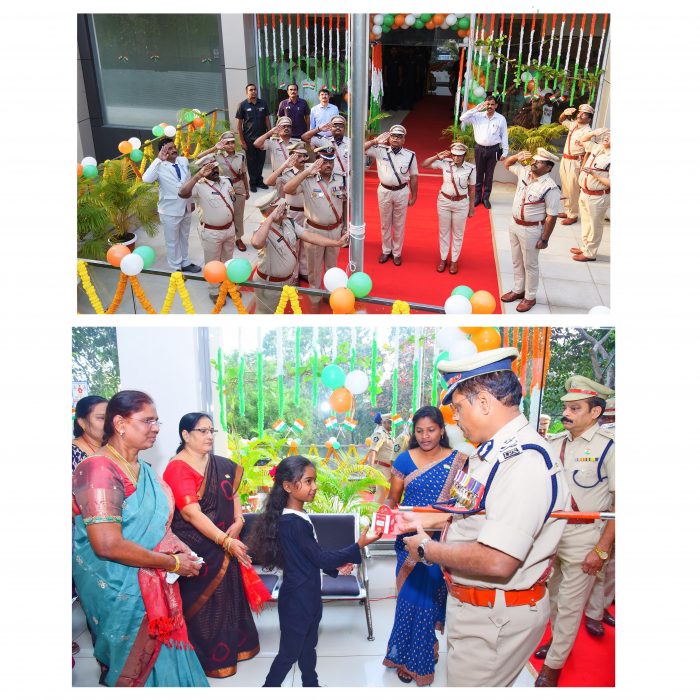 76వ గణతంత్ర దినోత్సవం సందర్భంగా జాతీయ పతాకాన్ని ఆవిష్కరించి శుభాకాంక్షలు తెలియజేసిన నగర పోలీస్ కమీషనర్ శ్రీ ఎస్.వి.రాజ శేఖర బాబు ఐ.పి.ఎస్. గారు - ది. 26.01.2025