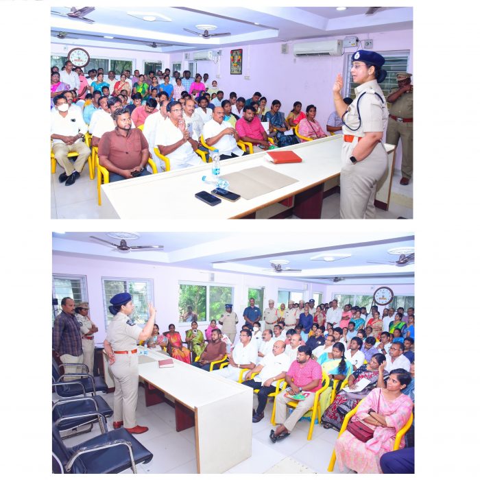 పోలీస్ కమీషనర్ శ్రీ. ఎస్. వి. రాజ శేఖర బాబు ఐ.పి.ఎస్.గారు. గారి యొక్క ఆదేశాల మేరకు అడ్మిన్ D.C.P శ్రీమతి. K.G.V సరిత ఐ.పి.ఎస్. గారు ఎన్.టి.ఆర్ జిల్లా పోలీస్ కమిషనరేట్ వ్యాప్తంగా ఉన్న అన్ని ప్రైవేట్ గర్ల్స్ హాస్టల్ ఓనర్స్ కు మీటింగ్ నిర్వహించడమైనది - ది. 12.03.2025