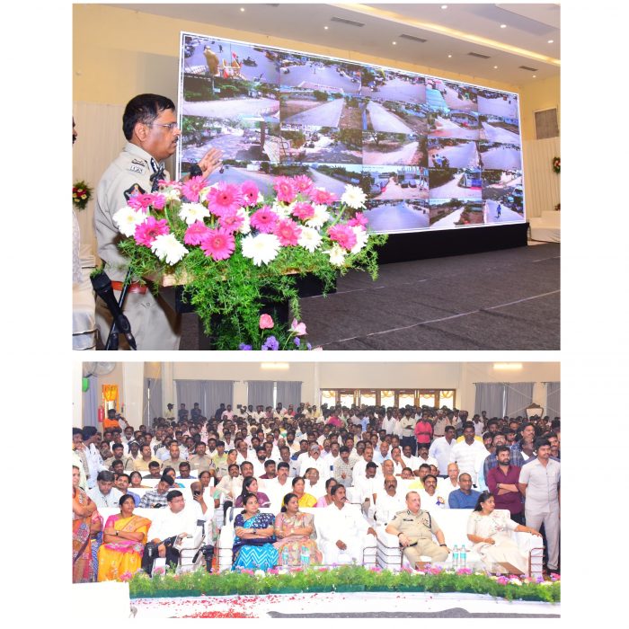 పోలీస్ కమిషనర్ శ్రీఎస్.వి.రాజశేఖర్ బాబు ఐ.పి.ఎస్ గారి ఆధ్వర్యం లో ప్రజా భద్రతే లక్ష్యంగా రాష్ట్రంలోనే మొట్టమొదటిసారిగా జగ్గయ్యపేట నియోజకవర్గం లో ఏర్పాటు చేసిన 508 సీసీ కెమెరాల వర్చువల్ ప్రారంభించిన హోంమంత్రి వర్యులు శ్రీమతి వంగలపూడి అనిత గారు, రాష్ట్ర డి.జి.పి.శ్రీ హరీష్ కుమార్ గుప్తా ఐ.పి.ఎస్.గారు – ది.27.03.2025