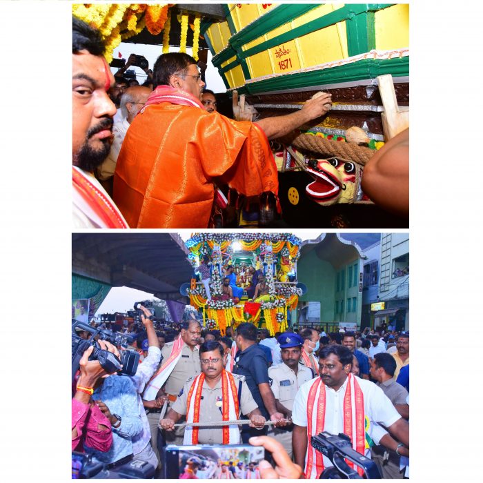 శ్రీ దుర్గా మల్లేశ్వరస్వామివార్ల  రథోత్సవాన్ని ప్రారంభించిన ఎన్.టి.ఆర్ జిల్లా పోలీస్ కమీషనర్ శ్రీ ఎస్. వి. రాజ శేఖర బాబు ఐ.పి.యస్.,గారు - ది. 27.02.2025