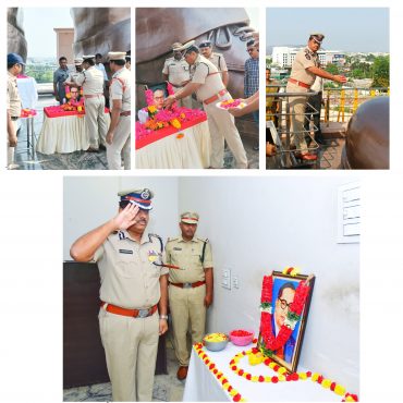 భారత రాజ్యాంగ నిర్మాత భారత రత్న డా॥ బి. ఆర్. అంబేద్కర్ గారి 134వ జయంతి సందర్భంగా నివాళి అర్పించిన పోలీస్ కమీషనర్ శ్రీ ఎస్. వి. రాజ శేఖర బాబు ఐ. పి. ఎస్. గారు - ది.14.04.2025