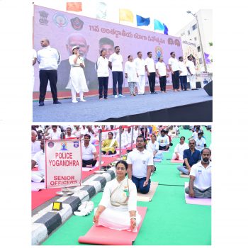 పోలీసు శాఖలో మానసిక శారీరక ఆరోగ్యం పెంపొందించడానికి పోలీసు యోగాంధ్రా - నగర పోలీస్ కమీషనర్ శ్రీ ఎస్. వి. రాజ శేఖర బాబు ఐ. పి.ఎస్.గారు - ది. 29.05.2025