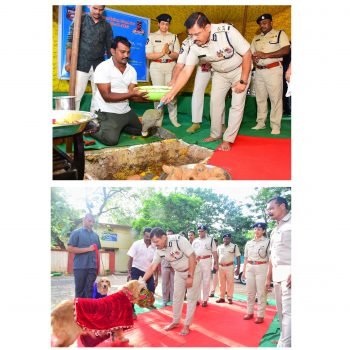 ఎన్.టి.ఆర్.పోలీస్ కమీషనరేట్ నందు అదనంగా మరో రెండు డాగ్ కెనాల్స్ (రూమ్ లను) నిర్మించడానికి భూమి పూజ నిర్వహించిన నగర పోలీస్ కమీషనర్ శ్రీ ఎస్.వి.రాజ శేఖర బాబు ఐ.పి.ఎస్.గారు - ది. 08.07.2025