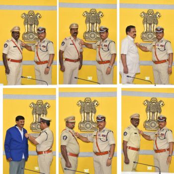 పోలీస్ అధికారులకు మరియు సిబ్బందికి పతకాలను అంధించిన నగర పోలీసు కమిషనర్ శ్రీ ఎస్.వి.రాజ శేఖర బాబు ఐ.పి.ఎస్.గారు. - ది. 15.08.2025