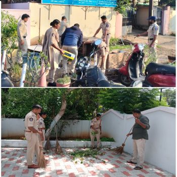 స్వర్ణ ఆంధ్ర స్వచ్ఛ ఆంధ్ర కార్యక్రమంలో భాగంగా పోలీస్ స్టేషన్ మరియు పరిసర ప్రాంతాలను శుభ్రపరిచిన ఎన్టీఆర్ జిల్లా పోలీసులు - 20.09.2025