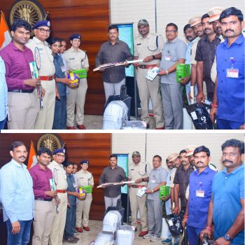 పోలీసు సిబ్బందిలో మానసిక మరియు శారీరక ఉత్సాహాన్ని పెంపొందించడానికి స్పొర్ట్స్ కిట్స్ లను అంధజేసిన నగర పోలీసు కమిషనర్ శ్రీ ఎస్.వి.రాజ శేఖర బాబు ఐ.పి.ఎస్.గారు - 22-10-2025.