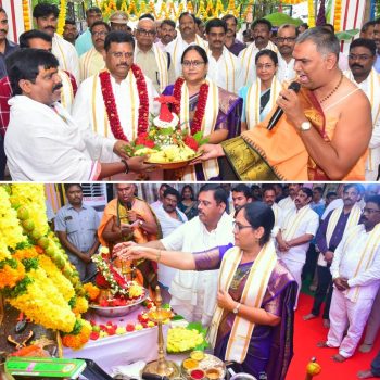 మహర్నవమి సందర్భంగా సిటీ ఆర్మ్ డ్ రిజర్వ్ కార్యాలయంలో ఆయుధాలకు పూజ నిర్వహించిన పోలీస్ కమీషనర్ శ్రీ ఎస్.వి.రాజ శేఖర బాబు ఐ.పి.ఎస్.గారు 01.10.2025