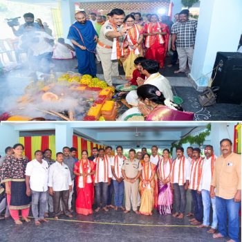 దసరా ఉత్సవాల ముగింపు సందర్భంగా పూర్ణాహుతి కార్యక్రమంలో పాల్గొన్న నగర పోలీస్ కమీషనర్ గారి దంపతులు  04-10-2025