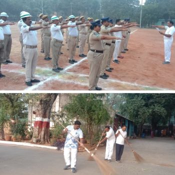 స్వర్ణ ఆంధ్ర స్వచ్ఛ ఆంధ్ర కార్యక్రమంలో భాగంగా పోలీస్ స్టేషన్ మరియు పరిసర ప్రాంతాలను శుభ్రపరిచిన ఎన్టీఆర్ జిల్లా పోలీసులు 20.12.2025